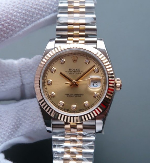 Rolex DateJust 41mm 126333 Noob RG Wrapped RG Dial Diamonds Markers SS/RG Bracelet A3235