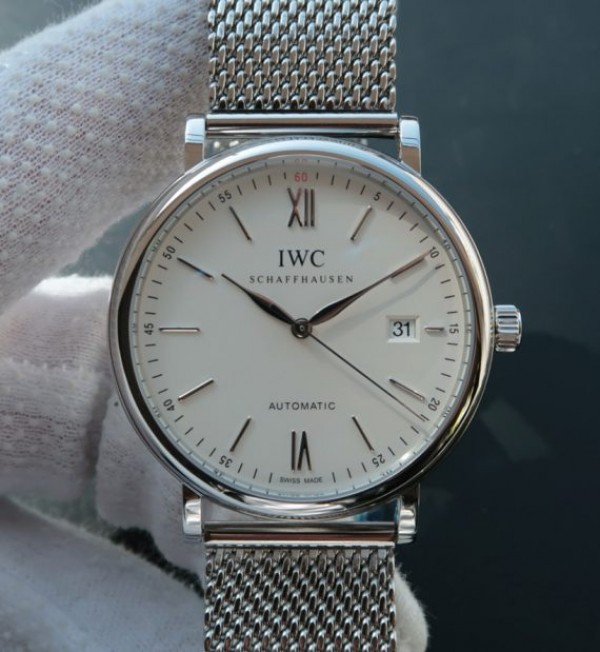 IWC MK Portofino IW356505 Automatic White Dial SS Mesh Bracelet